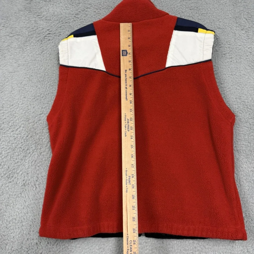Spyder Vest‎ Mens Small Red Blue Fleece Zip Front Ski Snowboard Outdoor
